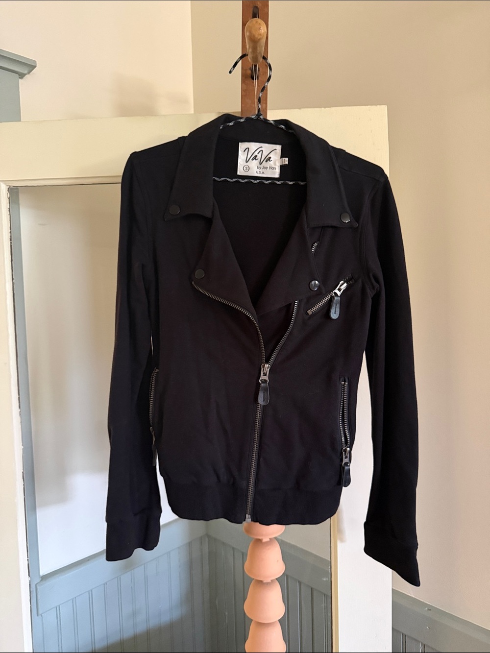 Black Moto Zip Jacket - Women’s Size Small